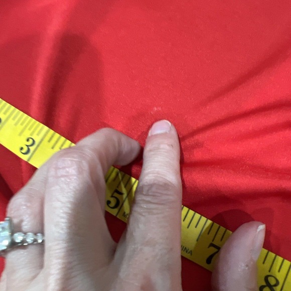 Vintage F.Shaw Shaw Poncho Silky Red - Picture 10 of 10